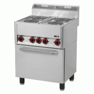 Fourneau électrique avec four à air chaud électrique GN 1/1 - 4x feu 400 V | REDFOX - SPT 60 ELS