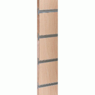 Insert aluminium renforcé pour panneau rainuré - longueur 90cm - épaisseur 1.2mm - coloris gris