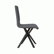 Itamoby Chaise Aury Pieds anthracite Coussin gris 11 (type Volantis) - gris 8050598024300
