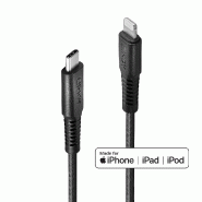 Lindy 31285, câble de charge renforcé de 0,5 m, USB Type C vers Lightning - 31285