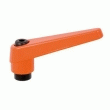 MANETTE INDEXABLE ZAMAC A INSERT TARAUDE - ORANGE (14-01)