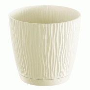 Prosperplast - Pot SANDY P 2,3 L - 16,8x16,8x15,7 cm, coloris Crème - beige plastique polypropylène ZA3936