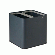 Rossignol Corps de poubelle de tri sélectif Venus Flex - 2x12l - anthracite - RAL 7016 - 3019920504731