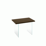 Stones Table basse Dot avec plateau en céramique sur verre, marbre noir Portoro et structure en métal peint en noir - Ø 80 cm - marron Bois manufac