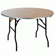 Table pliante ronde marron foncé ø 122 x h 76 cm Table pliante ronde marron foncé ø 122 x h 76 cm