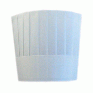 Toque ajustableclassique airlaid blanc H 23cm par 10