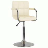 VidaXL Chaise de salle à manger Crème Tissu Modèle Intemporel - 8720286744062