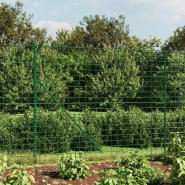 Vidaxl clôture en treillis métallique et piquet d'ancrage vert 1,6x25m 154140