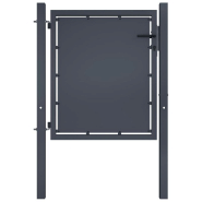 Vidaxl portail de jardin acier 100 x 75 cm anthracite 144517