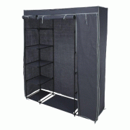 WellHome - Armoire de rangement pour camping avec étagères couleur grise 141x45x167cm - acier WH14359