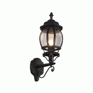 Applique extérieure Elvo 1x E27 IP44 noir mat aluminium et verre - 206967132 - noir 4017807543803