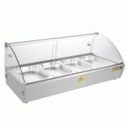 Buffalo Vitrine chauffante 4 x GN 1/3 (P) 40 mm, 500 W, 220 V - MONO - 5050984576119 Buffalo Vitrine chauffante 4 x GN 1/3 (P) 40 mm, 500 W, 220 V - MONO - 5050984576119