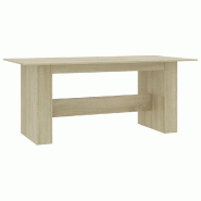 Décoshop26 - Table de salle à manger design simple 180 x 90 x 76 cm bois d'ingénierie couleur chêne DEC036849 - Bois massif 3000261434139