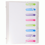 Exacompta Lot de 10 Trieur soudé CHROMALINE PP, 8 compartiments, coloris incolore - transparent matière synthétique 56187E