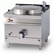 Marmite à gaz à cuisson indirecte autoclave, cuve inox 100 L, structure inox, 80x90 h90 cm, modèle PIA100-98G - 2048