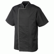 METRO PROFESSIONAL Veste de cuisine homme manches courtes passepoilé noir T.L - L textile 7154-81 METRO PROFESSIONAL Veste de cuisine homme manches courtes passepoilé noir T.L - L textile 7154-81