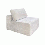Oviala Business Oviala Fauteuil en tissu pour canapé modulable avec coussin écru - blanc textile 114211 Oviala Business Oviala Fauteuil en tissu pour canapé modulable avec coussin écru - blanc textile 114211