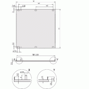 SCHROFF Face avant, profil en U, Refrofit Shielding, 3 U, 10 CV, 2,5 mm, alu, face avant anodisée, face arrière conductrice