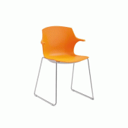 Chaise de collectivité Grabb avec coque en polypropylène et pied luge Chaise de collectivité Grabb avec coque en polypropylène et pied luge