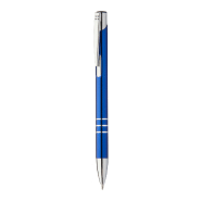 Stylo à bille en aluminium - encre noire - couleur bleue - 14g Stylo à bille en aluminium - encre noire - couleur bleue - 14g