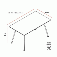 Table de Designer New Shool - MDD - 140, Gris_0
