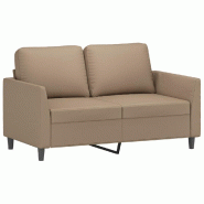 VidaXL Canapé à 2 places Cappuccino 120 cm Similicuir Modèle Aero Ligne Élite - Matériau naturel 359332