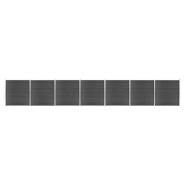 Vidaxl ensemble de panneau de clôture wpc 1218x186 cm noir 3070434