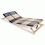 VidaXL Sommier à lattes sans matelas avec 42 lattes 7 zones 70x200 cm Modèle Fermonel - 246473