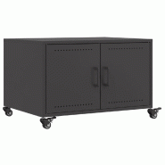 VidaXL Table basse noir 68x50x43,5 cm acier Modèle Élégance Royale - 846686