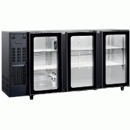 Arrière-bar réfrigéré noir 3 portes vitrées température +2/+8 °c - ... - PFGB206PV