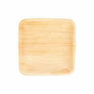 Assiettes 20x20cm Carrés de feuilles de palmier 25un - 6621322