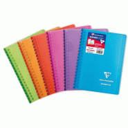 Clairefontaine Lot de 10 Carnet Kover Book 11x17, 100p./50 feuilles 90 g/m² reliure intégrale, couv. Envel. Transparentes assorties (6), quadrillé