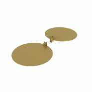 Etagère Round ronde Ø 30cm en tôle - or - par 2