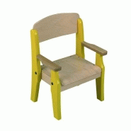 Fauteuil pour enfant - avec accoudoirs, patins anti-bruit - Référence EF020 Fauteuil pour enfant - avec accoudoirs, patins anti-bruit - Référence EF020