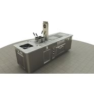 Fourneau professionnel sur mesure 100% électrique - éléments de cuisson et finitions personnalisables Fourneau professionnel sur mesure 100% électrique - éléments de cuisson et finitions personnalisables