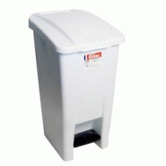 GILAC Poubelle à pédale économique 60 L, 80 L, 120 L - avec roues - 5 couleurs - 60 L - Blanc G618021 - blanc 3573678694811 GILAC Poubelle à pédale économique 60 L, 80 L, 120 L - avec roues - 5 couleurs - 60 L - Blanc G618021 - blanc 3573678694811