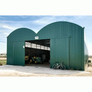 Hangar de stockage en acier galvanisé pour le stockage de matériel agricole ou de véhicules, conforme aux normes Eurocode 1 et 3 - CTE DB SE-AE