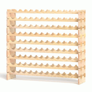Helloshop26 - Casier à vin modulaire empilable 120 x 29 x 106 cm capacité 108 bouteilles design pratique en bois de pin naturel 20_0011046 - 3000226