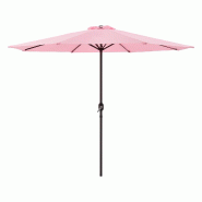 Helloshop26 - Parasol de jardin budapest polyester acier 300 x 230 cm rose pastel 03_0008049 - rose acier 3001912382724