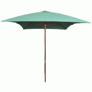 Helloshop26 - Parasol mobilier de jardin avec poteau en bois 200 x 300 cm vert 02_0008139 - 3000435547764