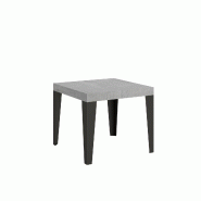 Itamoby Table extensible 90x90/246 cm Flame Cement structure Anthracite - gris 8050598015810 Itamoby Table extensible 90x90/246 cm Flame Cement structure Anthracite - gris 8050598015810