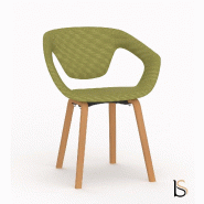 Lot de 2 sièges visiteurs Liner - Mobel Linea. - Vert_0