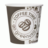 MONOUSO - Gobelet en Carton ''Coffee Time'' 4Oz/120ml Ø6,2cm (2.000 Utés) - 18435771424868