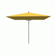 Parasol pour terrasse Pro Moorea carré 250 cm armature + toile + housse - jaune