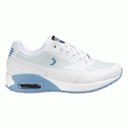 Safety Jogger - Baskets de travail médicales basses sportives pour femmes à mémoire de forme ELA blanc et bleu clair O1 Blanc / Bleu clair Taille 4