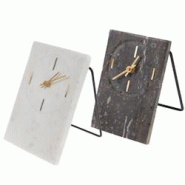 Set de 2 horloges en mabre blanc et noir - Décoré Rectangle Marbre Amadeus 2.5x12 cm - multicolore 3520071932316 Set de 2 horloges en mabre blanc et noir - Décoré Rectangle Marbre Amadeus 2.5x12 cm - multicolore 3520071932316