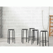 Tabouret haut Azar avec repose pieds Tabouret haut Azar avec repose pieds