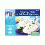U SAVEURS COEUR DE FILET DE CABILLAUD X 4 500 G U SAVEURS COEUR DE FILET DE CABILLAUD X 4 500 G