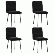 VidaXL Chaises à manger lot de 4 Noir Velours Modèle Intemporel Chic - 3315415