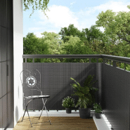 Vidaxl paravent de balcon anthracite 500x100 cm résine tressée 156243